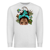 Oatmeal Heather Lake Camping Afro Messy Bun Bbs Premium Sweatshirt - BundleAndBundleShop