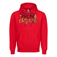 Red my favorite players call me grandma Zipper Hoodie - MaliasSmallBusiness