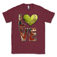 Burgundy softball love Classic Tee - JahusDesignShop