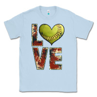 Dusty Blue softball love Classic Tee - JahusDesignShop