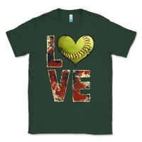 Sports Green softball love Classic Tee - JahusDesignShop