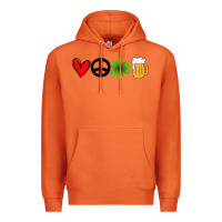 Carrot Funny St Patricks Day Love Peace Clover and Beer Premium Hoodie - Bettercallsaul