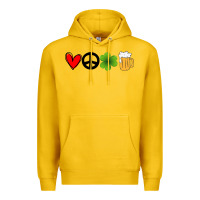 Lemon Funny St Patricks Day Love Peace Clover and Beer Premium Hoodie - Bettercallsaul