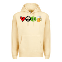 Pina Colada Funny St Patricks Day Love Peace Clover and Beer Premium Hoodie - Bettercallsaul