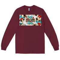 Burgundy best mom ever license plate Long Sleeve Tee - Artiststas