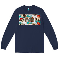 Navy best mom ever license plate Long Sleeve Tee - Artiststas