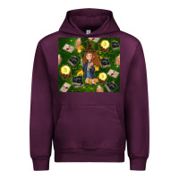 Mauve Wine wizard girl with magic Urban Hoodie - TumblerDesignByShophia