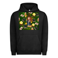 Pigment Black wizard girl with magic Urban Hoodie - TumblerDesignByShophia