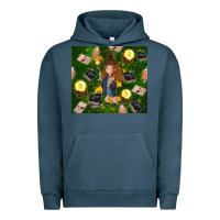 Pigment Midnight Navy wizard girl with magic Urban Hoodie - TumblerDesignByShophia