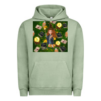 Pigment Oil Green wizard girl with magic Urban Hoodie - TumblerDesignByShophia