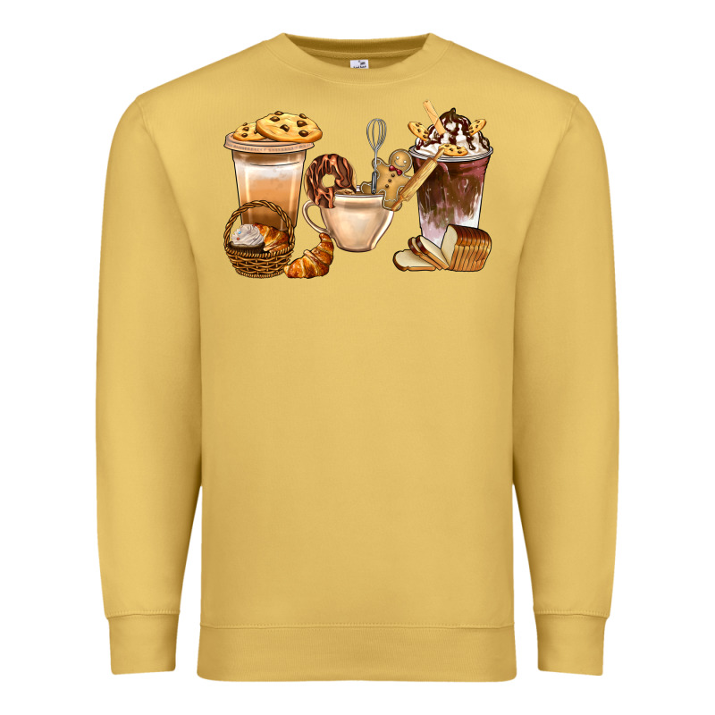 Bakery Coffee Cups With Cookie Bbs Premium Sweatshirt by BundleAndBundleShop | Teevron