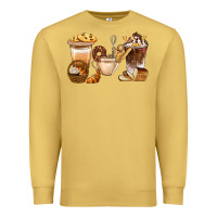 Antique Gold Bakery Coffee Cups With Cookie Bbs Premium Sweatshirt - BundleAndBundleShop