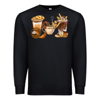 Black Bakery Coffee Cups With Cookie Bbs Premium Sweatshirt - BundleAndBundleShop