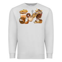 Dove Grey Bakery Coffee Cups With Cookie Bbs Premium Sweatshirt - BundleAndBundleShop
