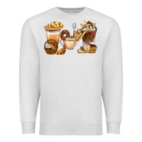 Oatmeal Heather Bakery Coffee Cups With Cookie Bbs Premium Sweatshirt - BundleAndBundleShop