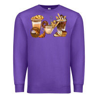 Purple Bakery Coffee Cups With Cookie Bbs Premium Sweatshirt - BundleAndBundleShop