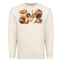 Sandshell Bakery Coffee Cups With Cookie Bbs Premium Sweatshirt - BundleAndBundleShop