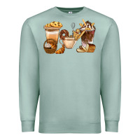 Seafoam Bakery Coffee Cups With Cookie Bbs Premium Sweatshirt - BundleAndBundleShop