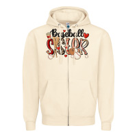 Sandshell baseball sister Zipper Hoodie - MaliasSmallBusiness