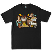 Black coffee cups horses Premium Tee - texasbilliewilder