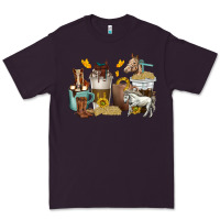 Plum coffee cups horses Premium Tee - texasbilliewilder