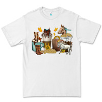 White coffee cups horses Premium Tee - texasbilliewilder