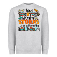 Heather Grey i have survived to may storms to be bothered by ra Heavyweight Sweatshirt - AdoDesignShop