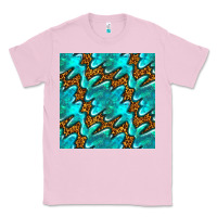 Bubblegum Pink turquoise leopard seamless pattern Classic Tee - BundleAndBundleShop