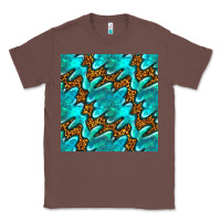 Chestnut turquoise leopard seamless pattern Classic Tee - BundleAndBundleShop