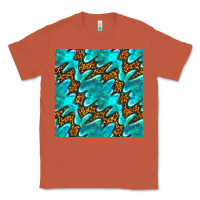 Copper turquoise leopard seamless pattern Classic Tee - BundleAndBundleShop
