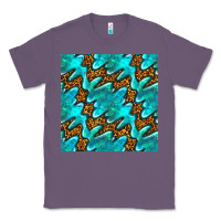 Lavender turquoise leopard seamless pattern Classic Tee - BundleAndBundleShop