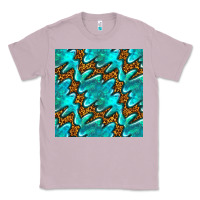 Lilac turquoise leopard seamless pattern Classic Tee - BundleAndBundleShop