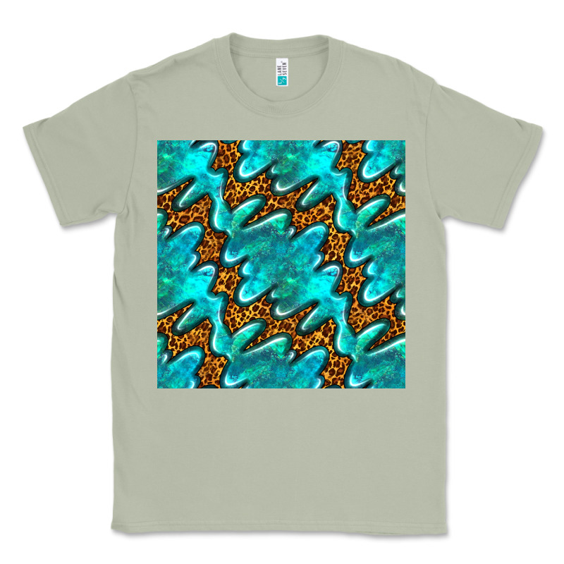 Turquoise Leopard Seamless Pattern Classic Tee by BundleAndBundleShop | Teevron