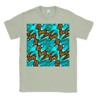 Matcha turquoise leopard seamless pattern Classic Tee - BundleAndBundleShop