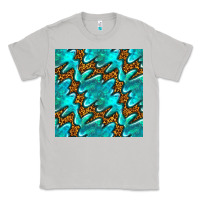 Moon Dust turquoise leopard seamless pattern Classic Tee - BundleAndBundleShop