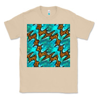 Mushroom turquoise leopard seamless pattern Classic Tee - BundleAndBundleShop