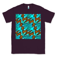 Plum turquoise leopard seamless pattern Classic Tee - BundleAndBundleShop