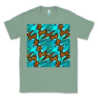 Sage turquoise leopard seamless pattern Classic Tee - BundleAndBundleShop
