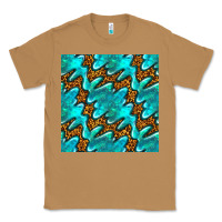 Toasted Coconut turquoise leopard seamless pattern Classic Tee - BundleAndBundleShop
