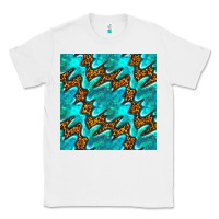 White turquoise leopard seamless pattern Classic Tee - BundleAndBundleShop