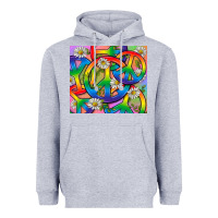 Heather Grey Pride LGBTQ+ Peace Tumbler Heavyweight Hoodie - BundleAndBundleShop