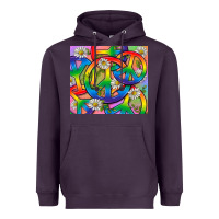 Plum Pride LGBTQ+ Peace Tumbler Heavyweight Hoodie - BundleAndBundleShop
