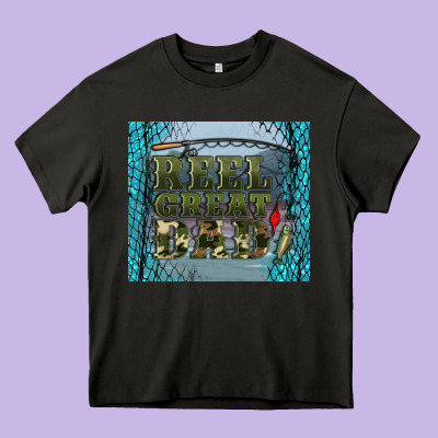 Reel Great Dad Heavy Core Tee Designed By Artiststas