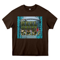 Chocolate Brown reel great dad Heavy Core Tee - Artiststas
