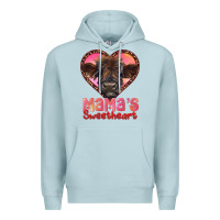 Blue Mist mama's sweetheart highland calf Premium Hoodie - RanaPortraitStore