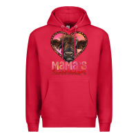 Cardinal mama's sweetheart highland calf Premium Hoodie - RanaPortraitStore