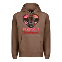 Chestnut mama's sweetheart highland calf Premium Hoodie - RanaPortraitStore