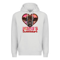 Dove Grey mama's sweetheart highland calf Premium Hoodie - RanaPortraitStore