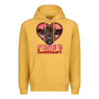 Mustard mama's sweetheart highland calf Premium Hoodie - RanaPortraitStore