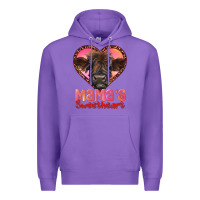 Purple mama's sweetheart highland calf Premium Hoodie - RanaPortraitStore